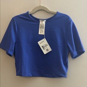 NWT Wolford Blue Workout Crop Top- size XS